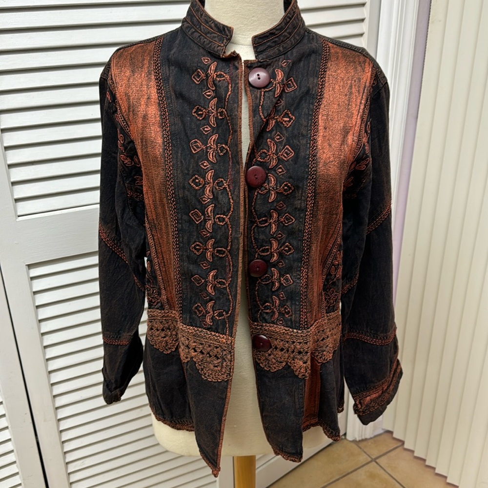 Flashback Embroidered Jacket Size L - Picture 2 of 4